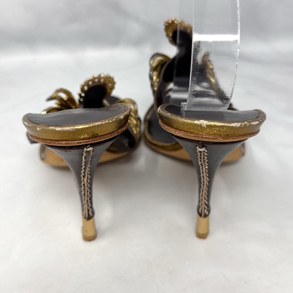 Giuseppe Zanotti Vintage Y2K Iconic Lionfish Embellished Sandal Heels Rare 38 - Picture 9 of 16